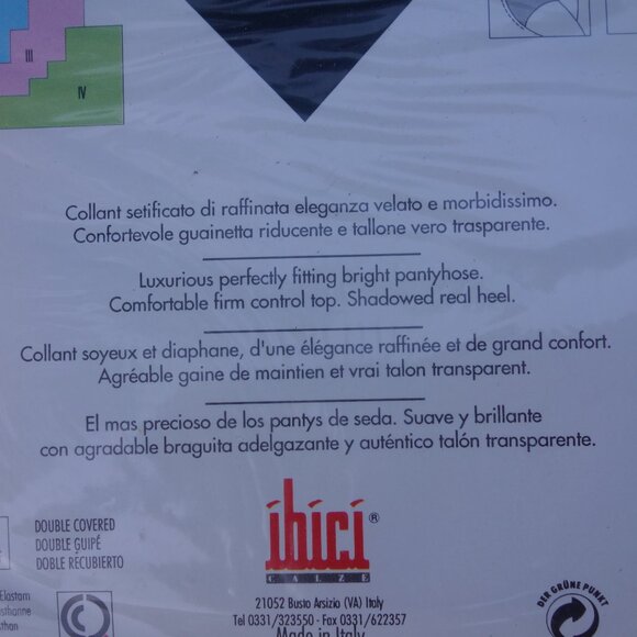 ibici calze Cherie Silky 20 den BLU Size 3 Made in Italy Panty Hose - Picture 10 of 13